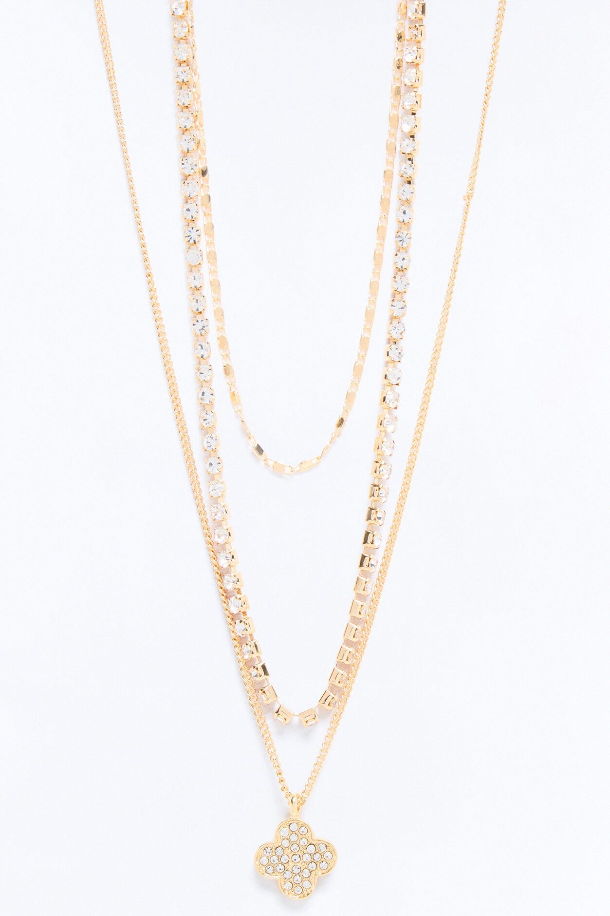 Oh So Lucky Layered Necklace - Gold