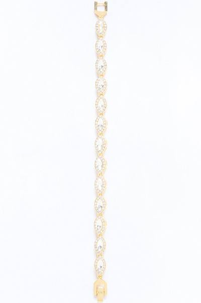 Seek No Evil Iced Evil Eye Bracelet - Gold