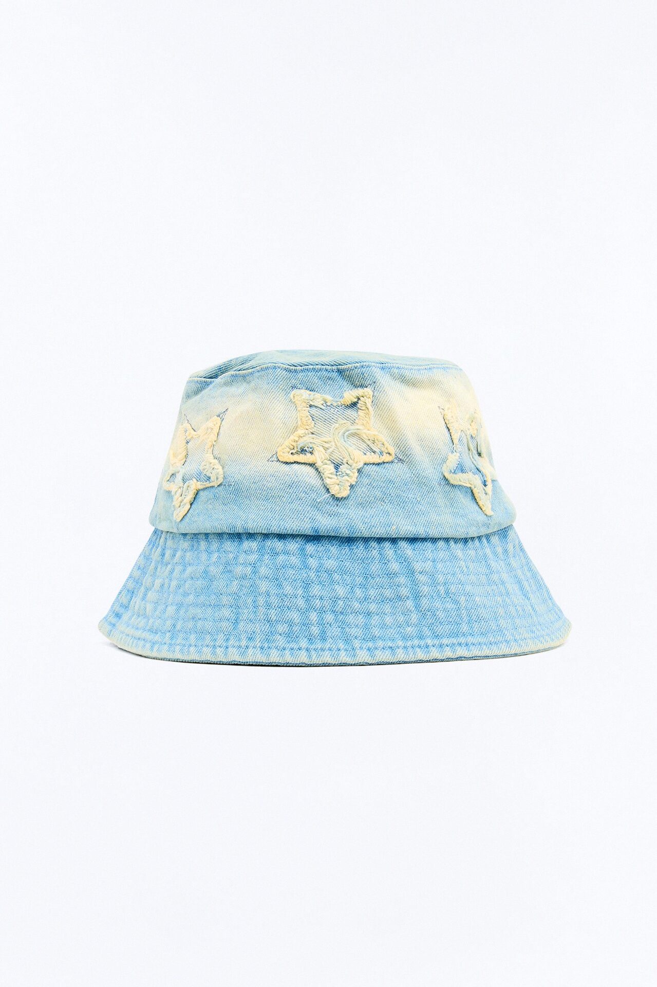 Cosmo Distress Denim Bucket Hat - Denim