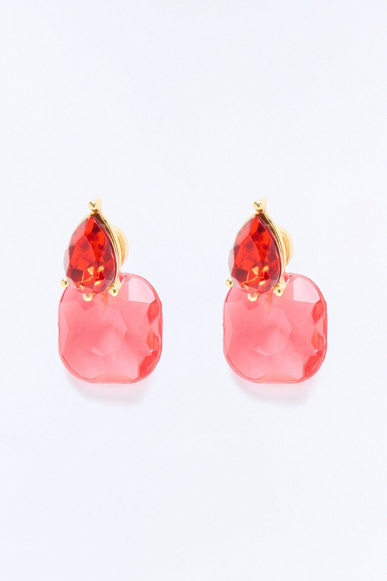 What A Gem Stud Earrings - Red