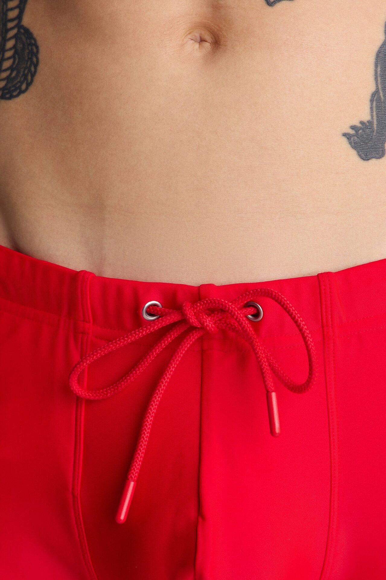 Boxy Fit Stretch Swim Brief - Red