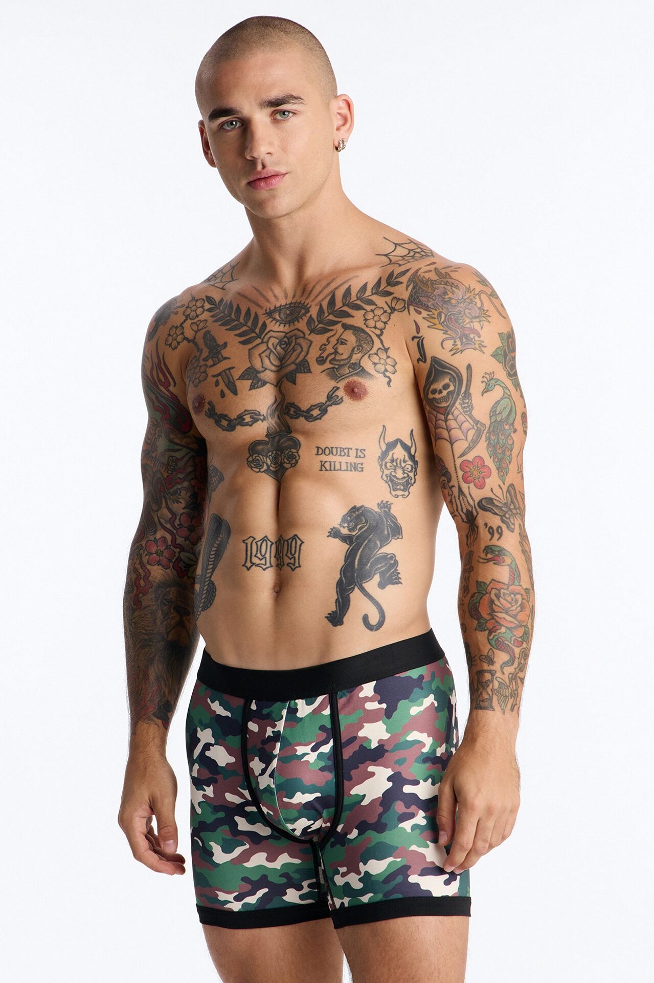 FN Boxer Multi Camo Brief 3 Pack - Camouflage