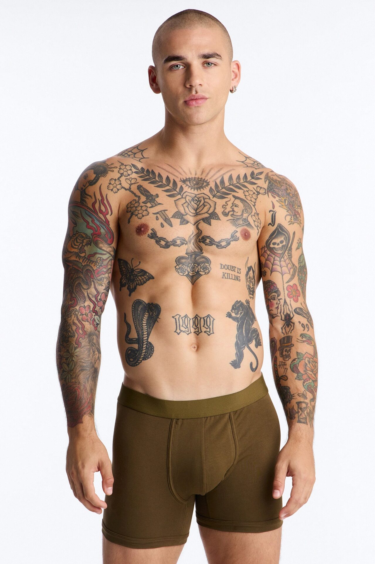 FN Boxer Comfy Brief 3 Pack - Olive/combo