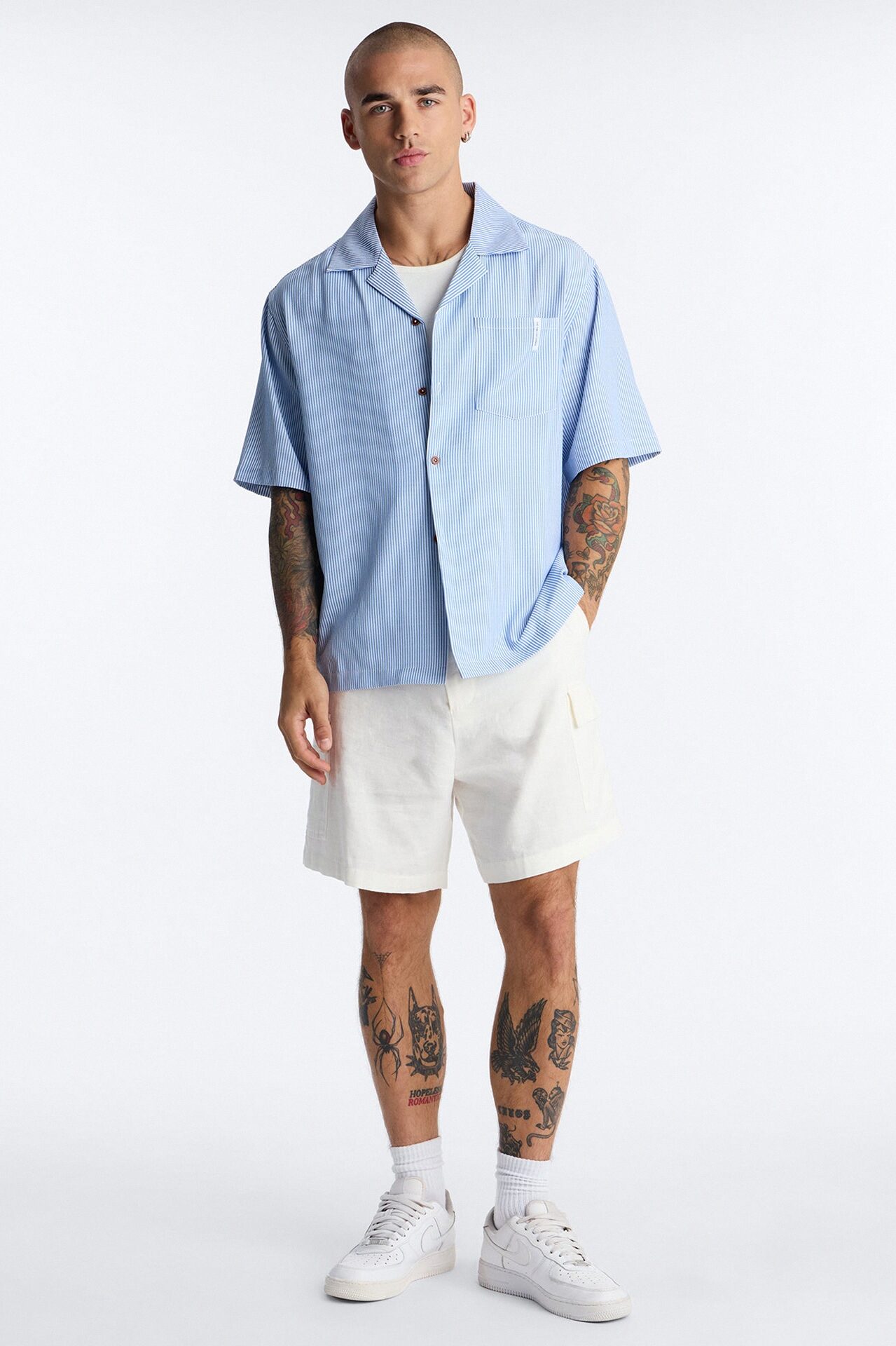 Relaxed Saltair Stripe Button Up Shirt - Blue/combo