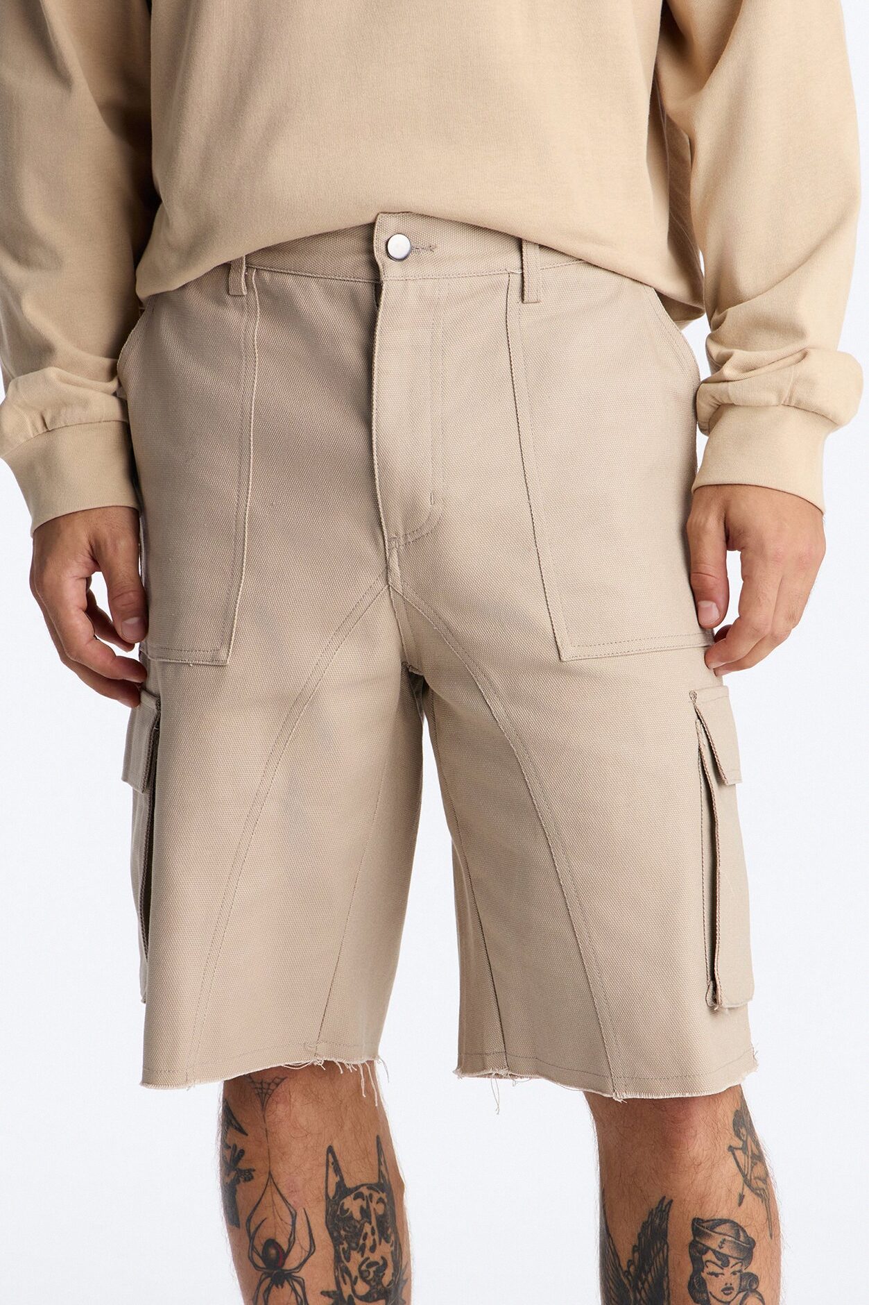 Twill Cargo Short - Khaki