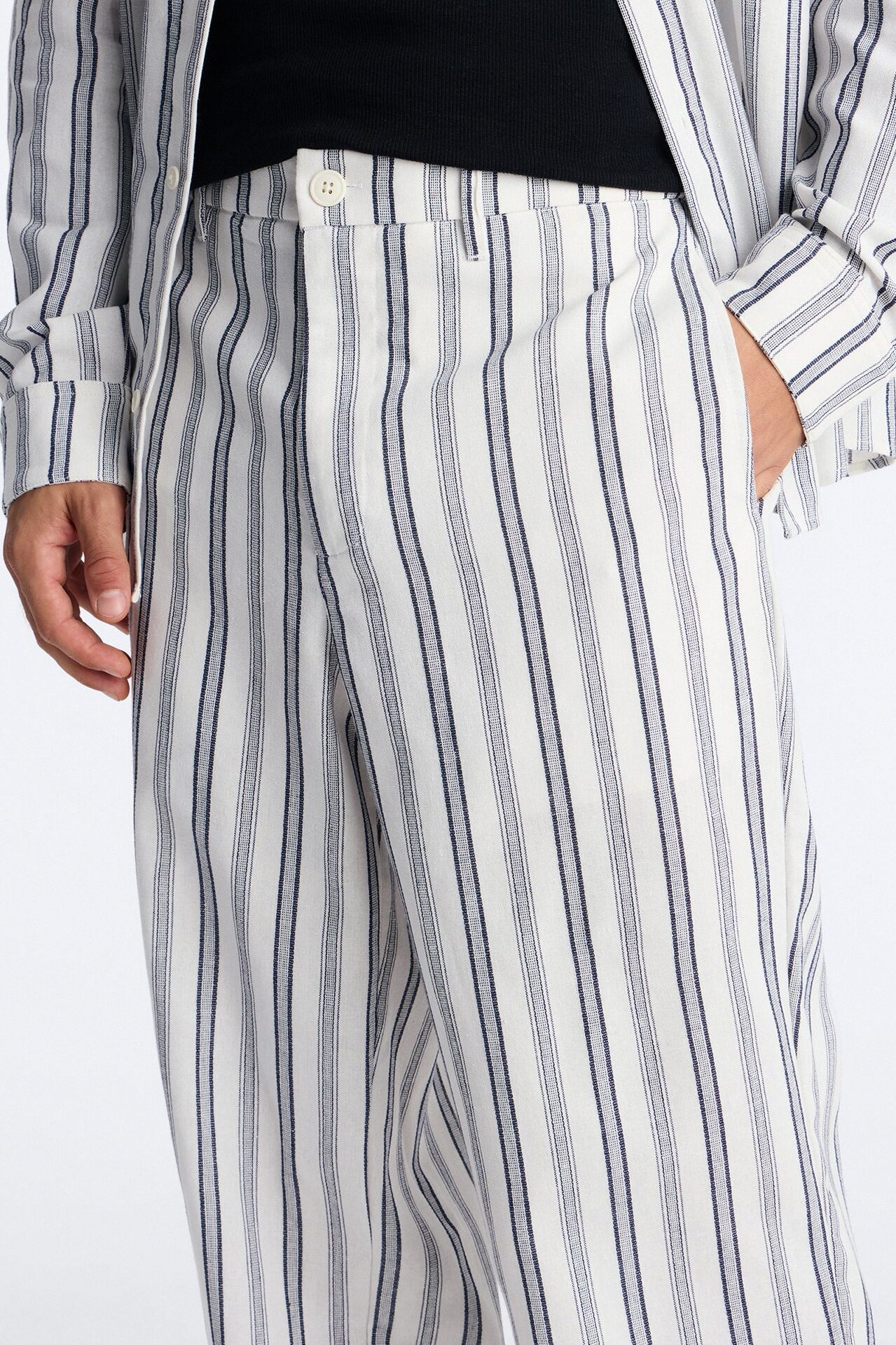 Baggy Leg Saltwater Stripes Pant - White/combo