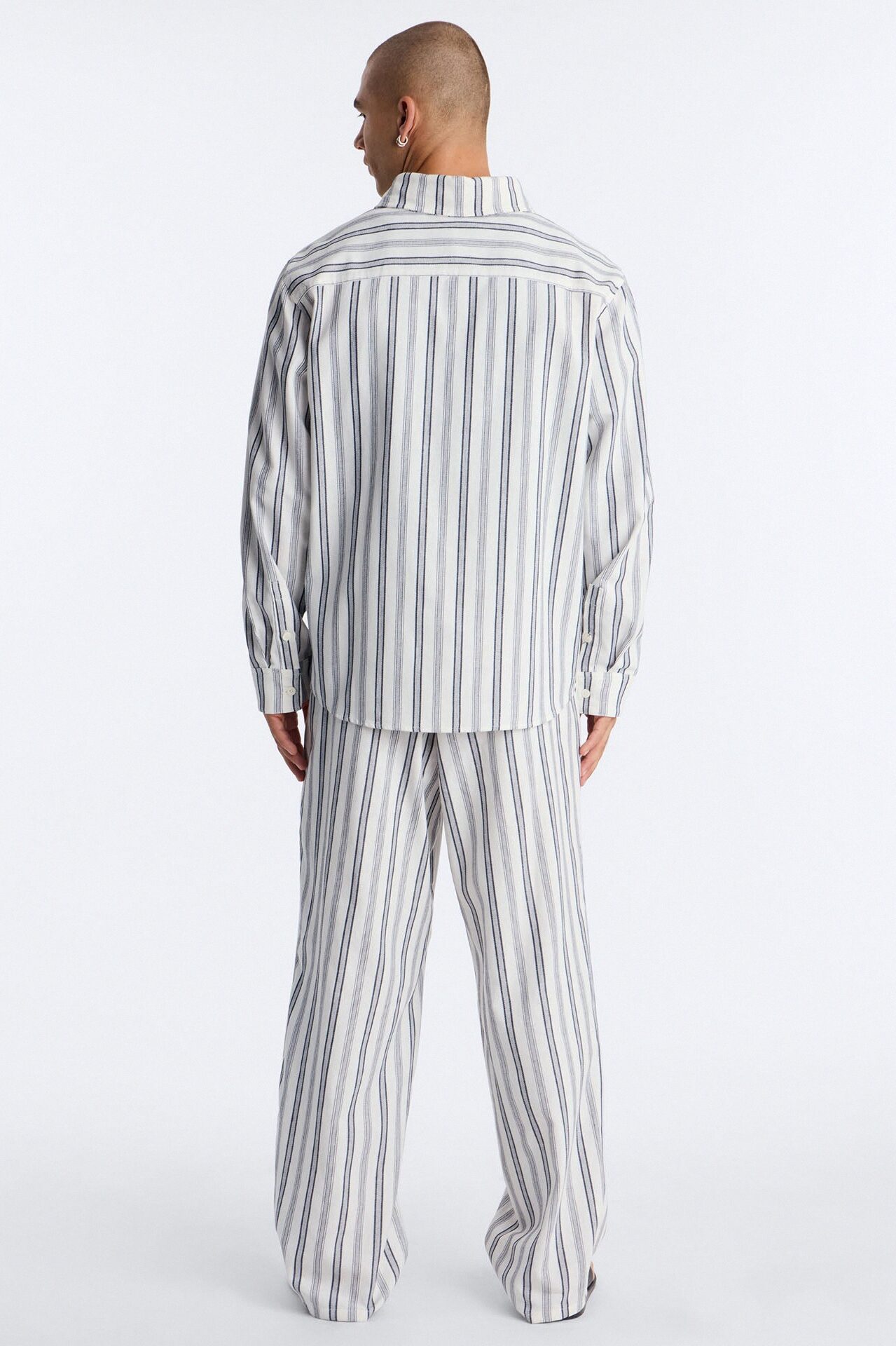 Baggy Leg Saltwater Stripes Pant - White/combo