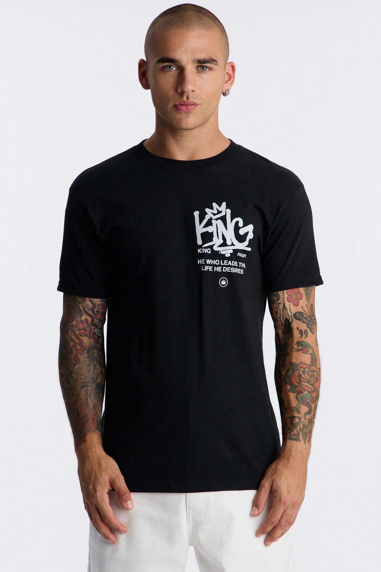 Crown Him King Short Sleeve Tee - Black