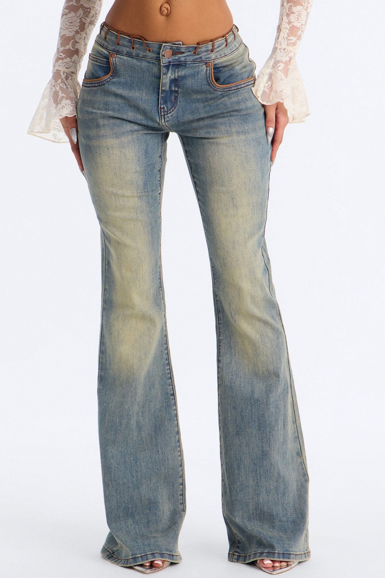 Sierra Low Rise Stretch Bootcut Jeans - Vintage Wash