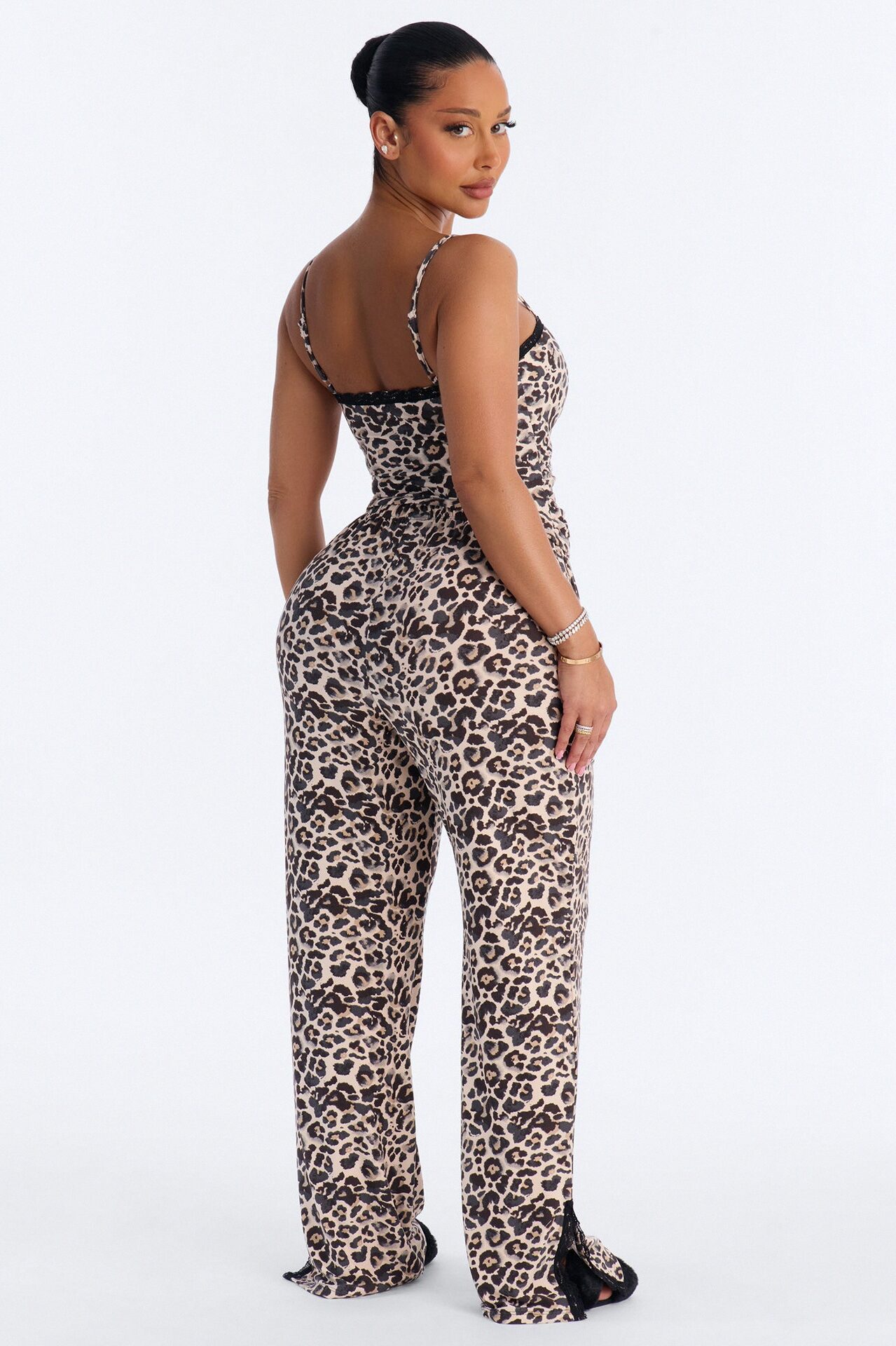 Dreamy And Chic Leopard Cami PJ Pant Set - Leopard