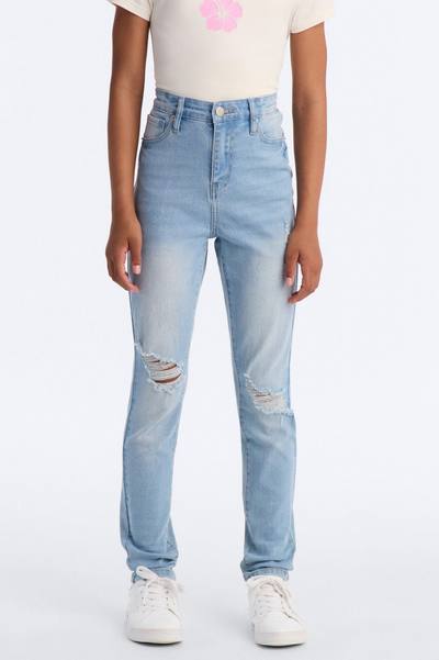 Mini Girly Ambition Ripped Skinny Jeans - Light Wash