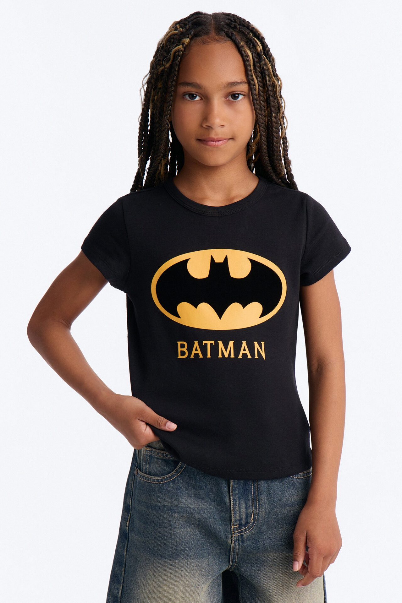 Mini Batman Baby Tee - Black