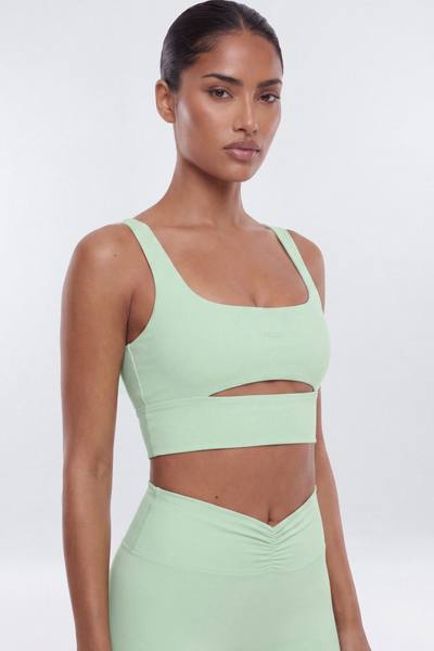 ButterSoft Cut Out Long Line Sports Bra - Mint