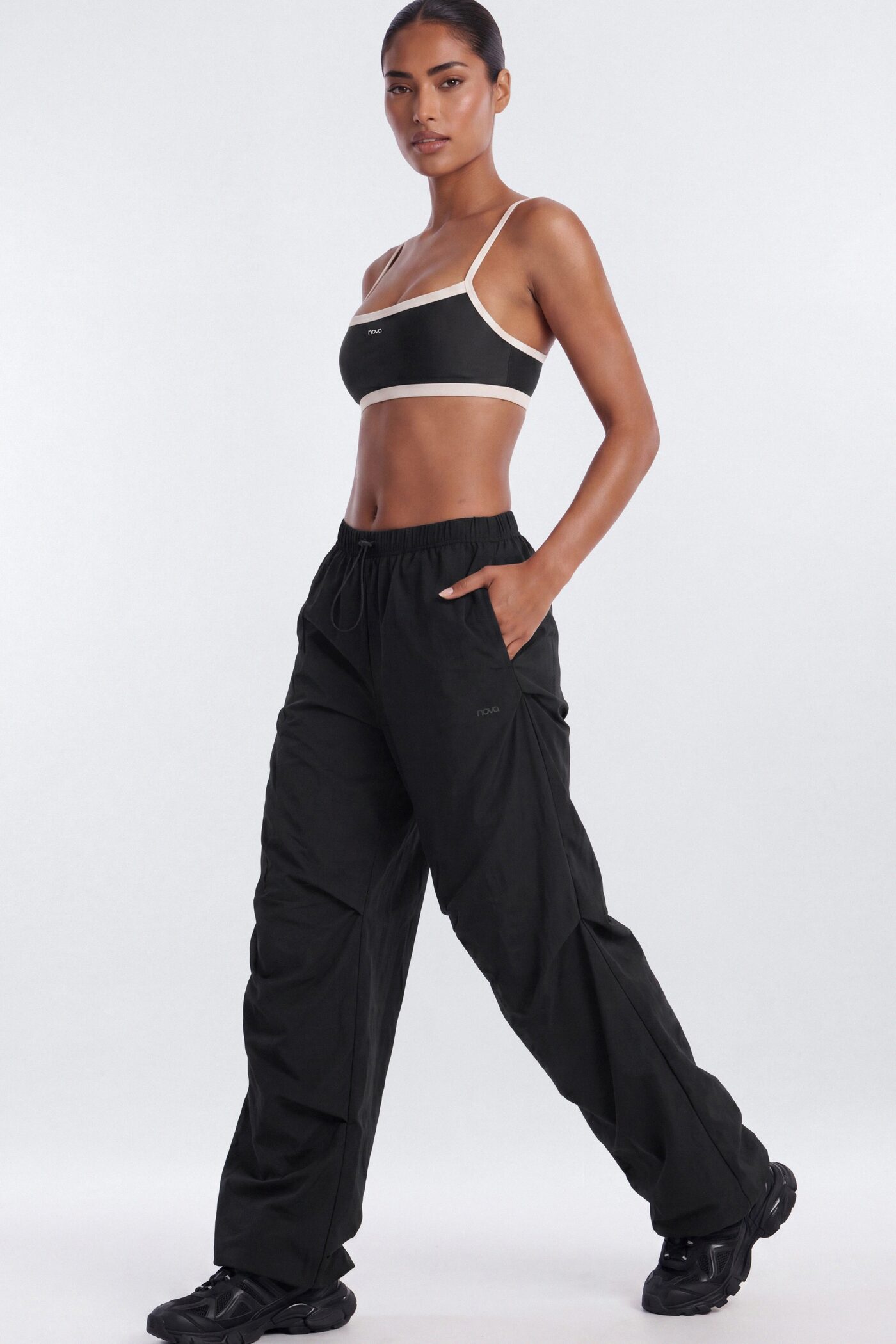 CoreNylon Ruched Adjustable Pants - Black