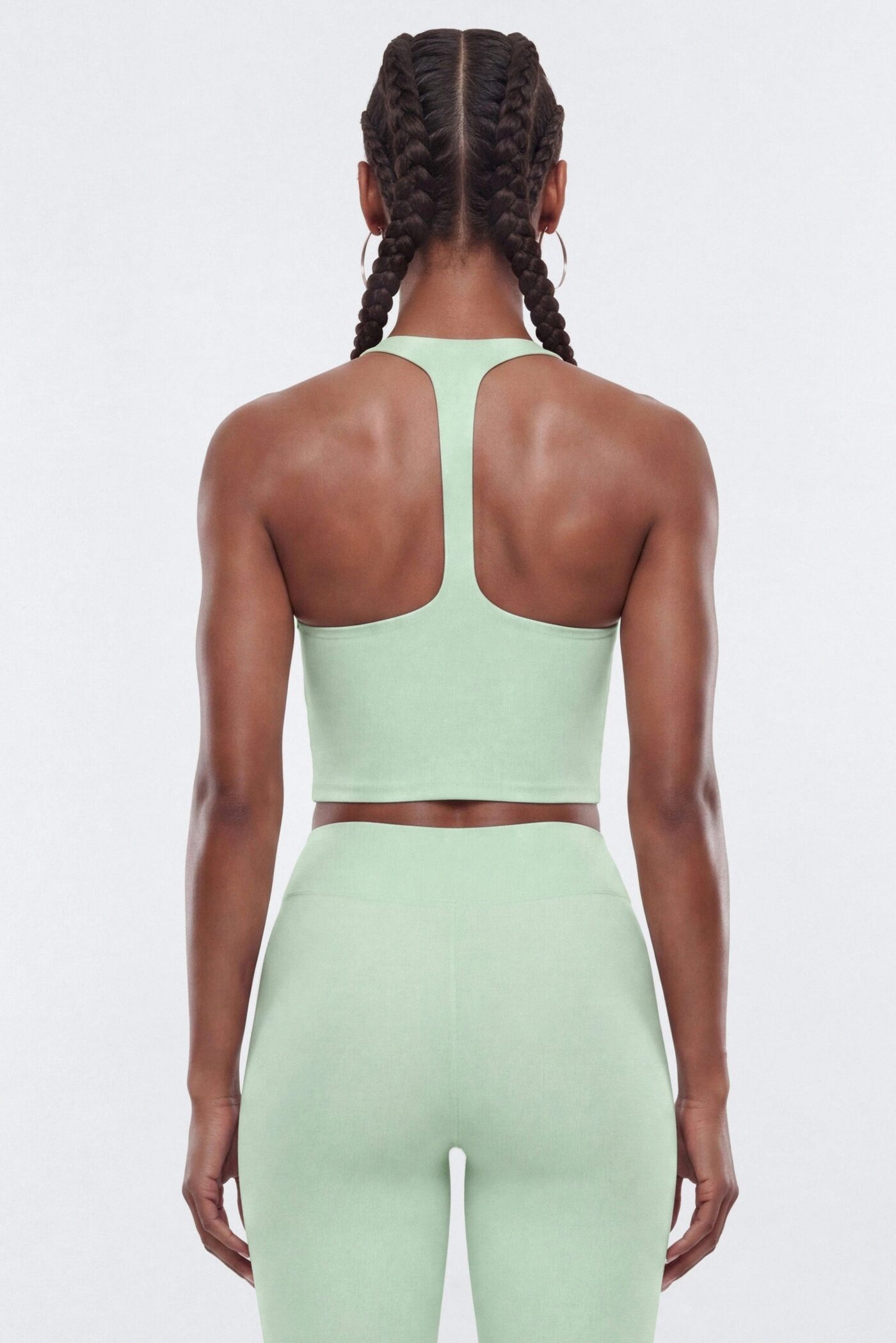 ButterSoft Racer Back Halter Sports Top - Cool Mint