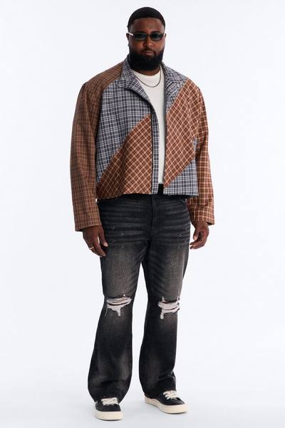 Elevated Feedback Plaid Bomber Jacket - Multi Color