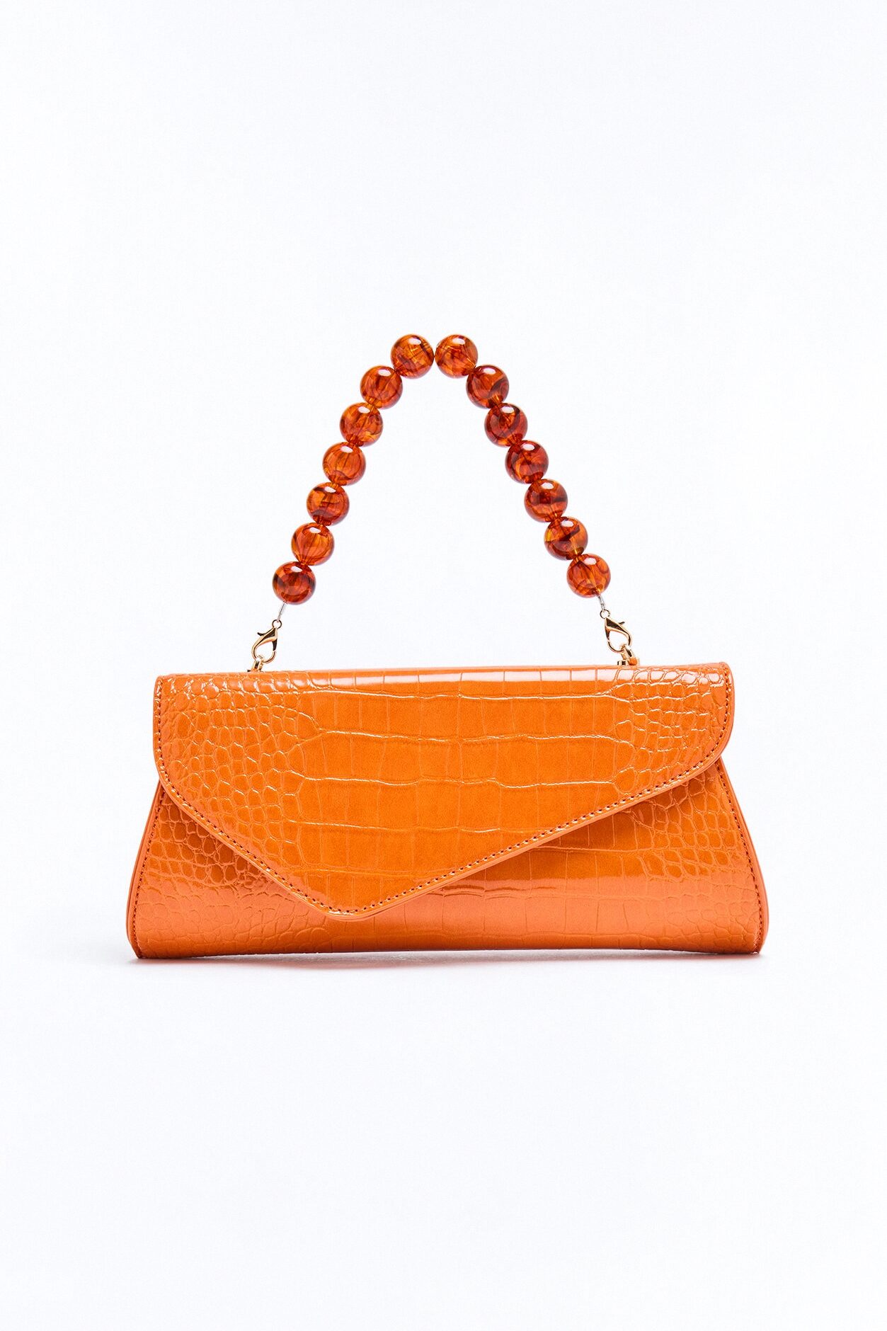Like Sunshine Faux Leather Satchel Handbag - Orange