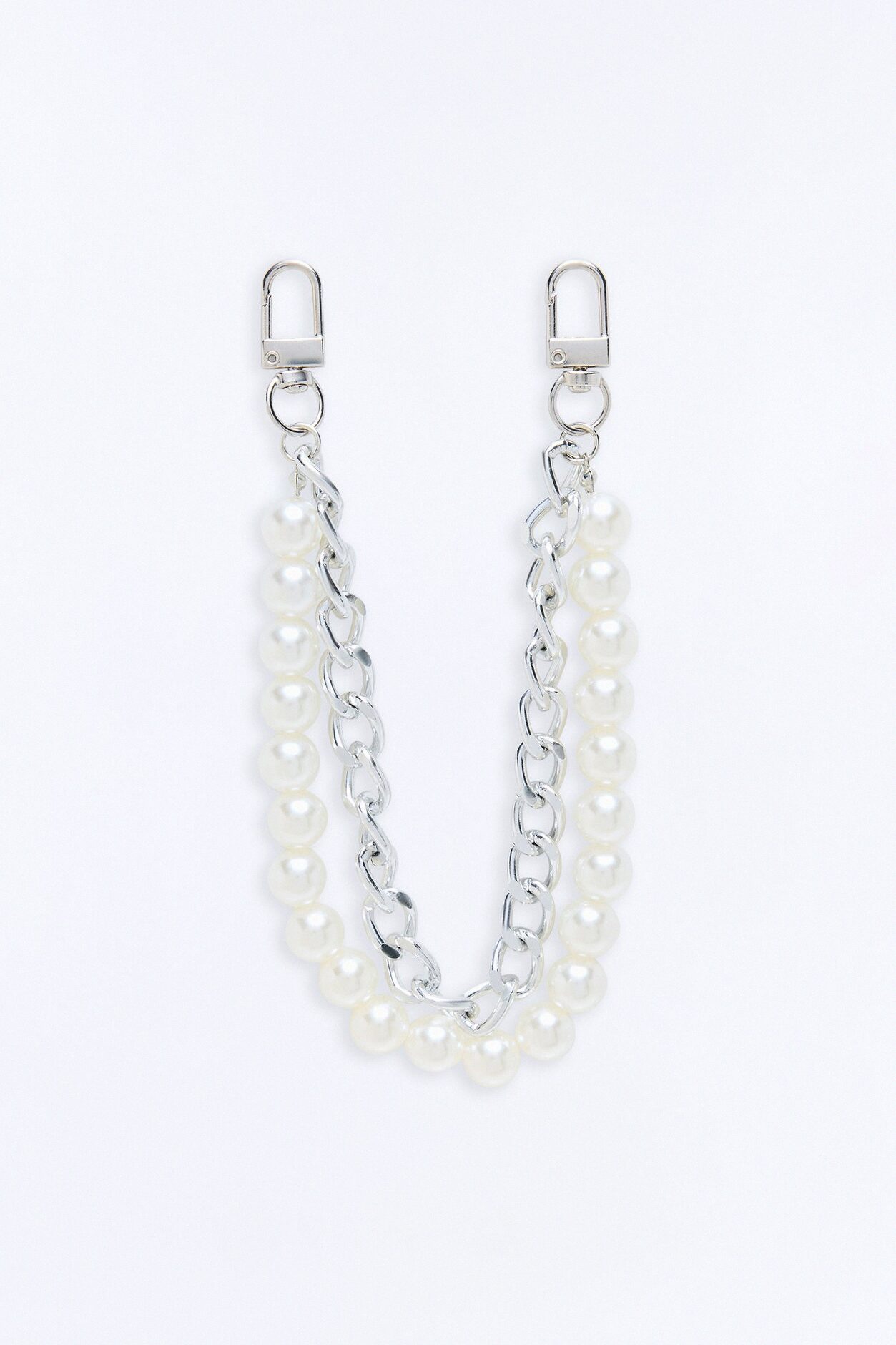 Pearls Of The Pacific Handbag Chain - Silver