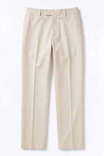 Modern Essential Relaxed Straight Hybrid Waist Trouser - Beige