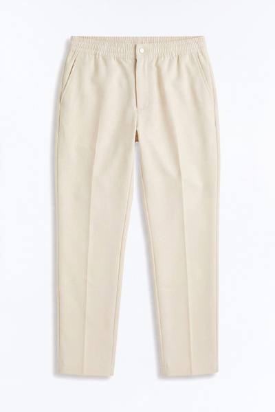 Modern Essential Slim Flare Slit Trouser - Beige