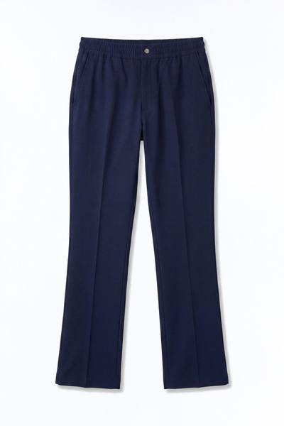 Modern Essential Slim Flare Slit Trouser - Navy