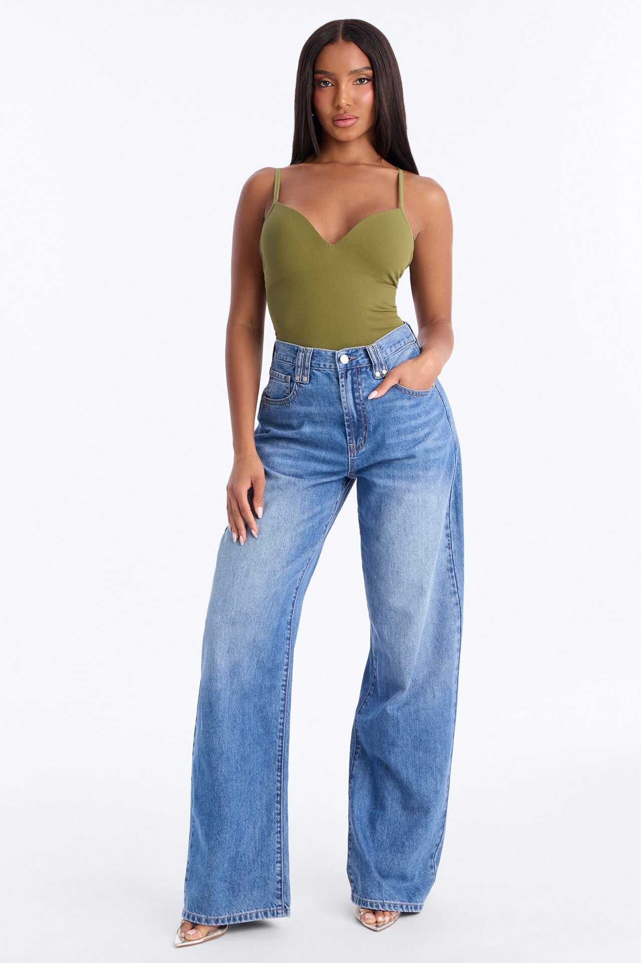 Serenity Sculpted Seamless Bodysuit - Olive