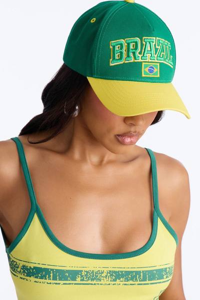 Brazil Love Baseball Hat - Green/combo