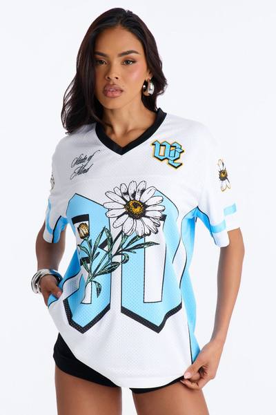 West Coast Daisy Mesh Jersey - White