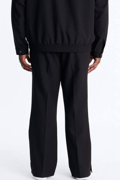 Modern Essential Slim Flare Slit Trouser - Black