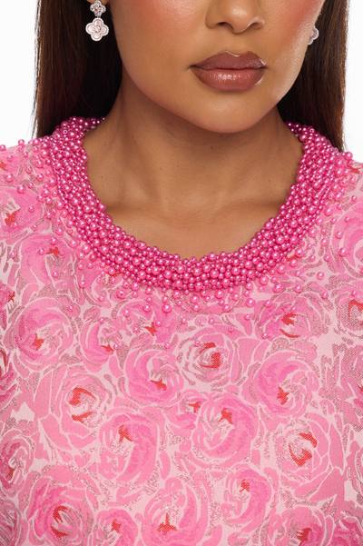 Georgette Jacquard Mini Dress - Pink