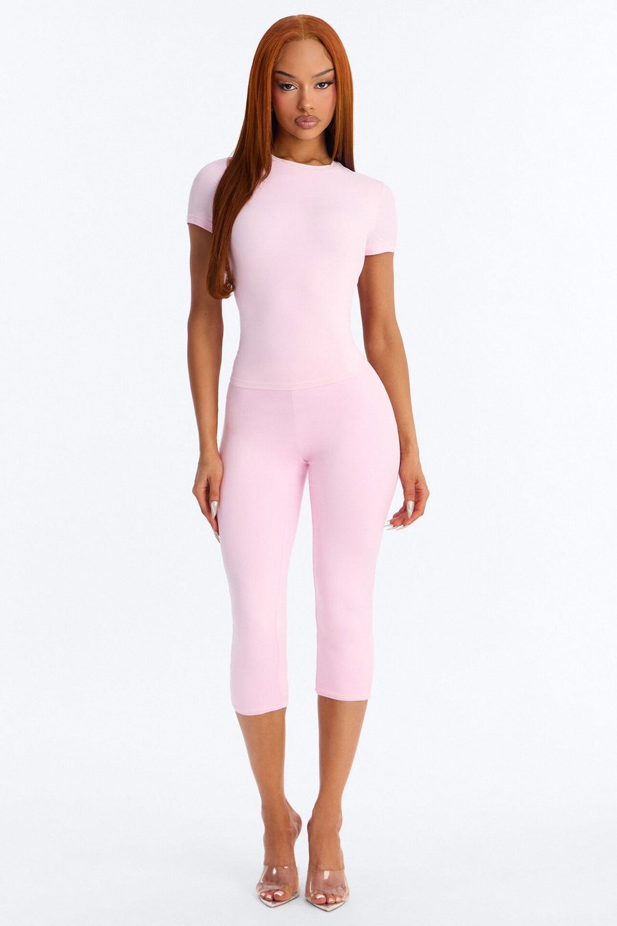 Second Skin Double Lined Short Sleeve Top - Pink