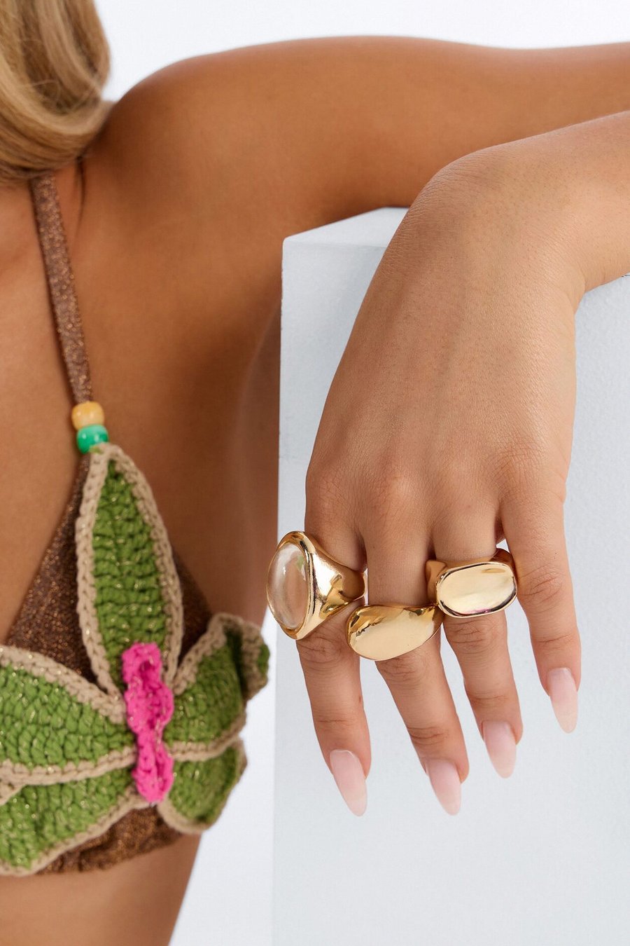 Fortune Teller 3 Piece Ring Set - Gold