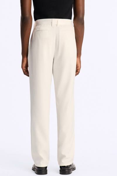 Straight Versailles Luxe Satin Scarf Trouser - Cream