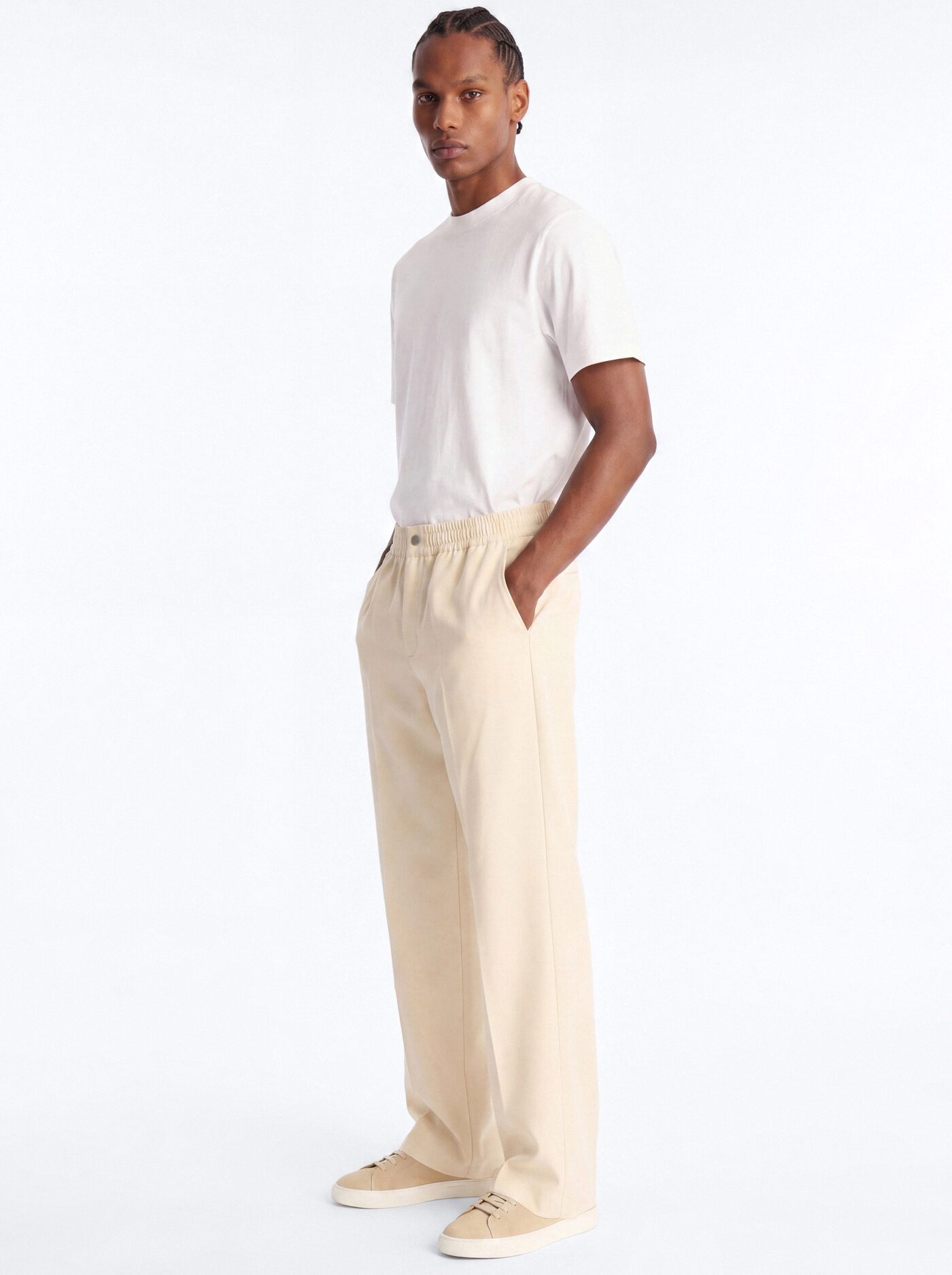 Modern Essential Slim Trouser - Off White
