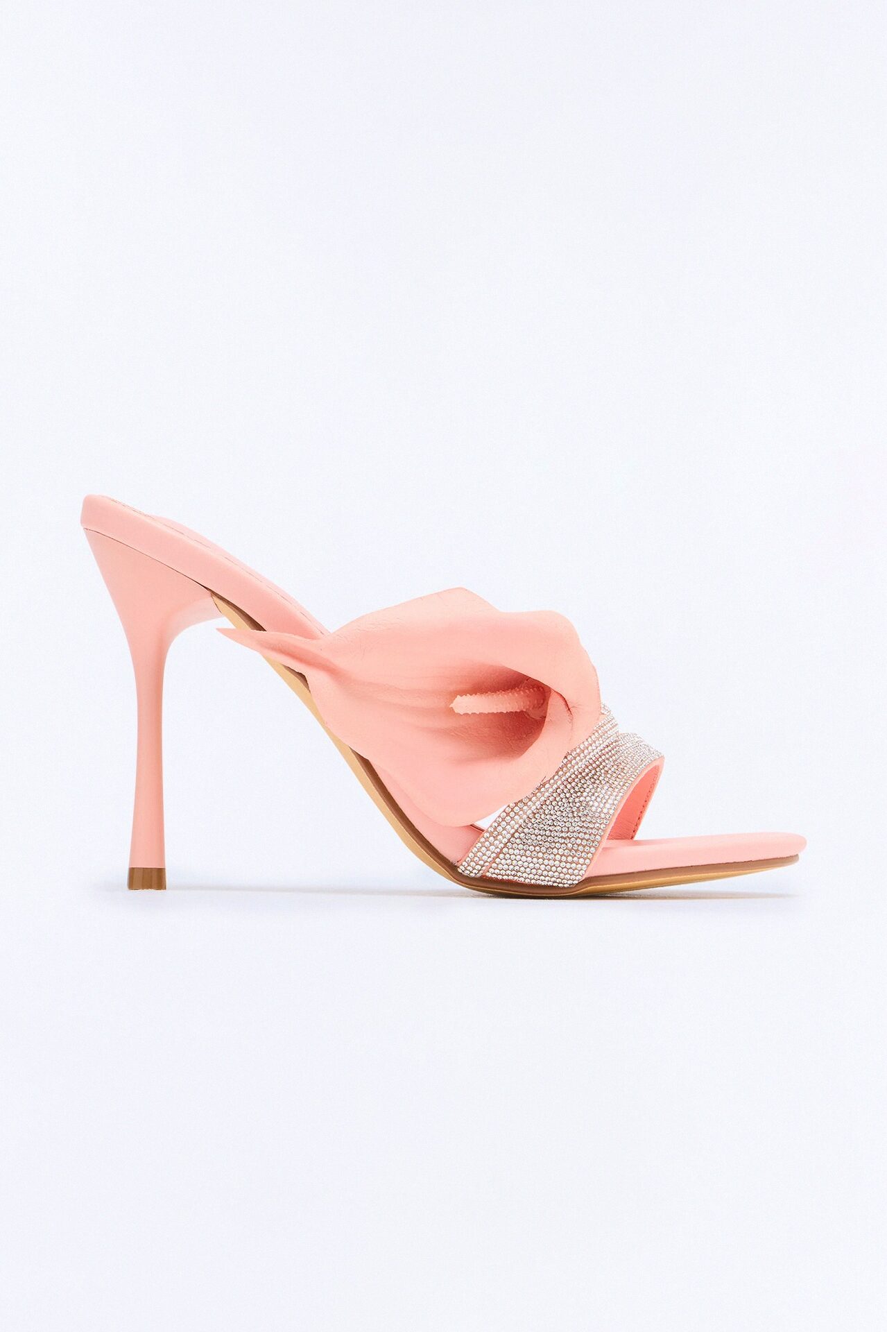 Evening Calla Lily Rhinestone Heels - Mauve