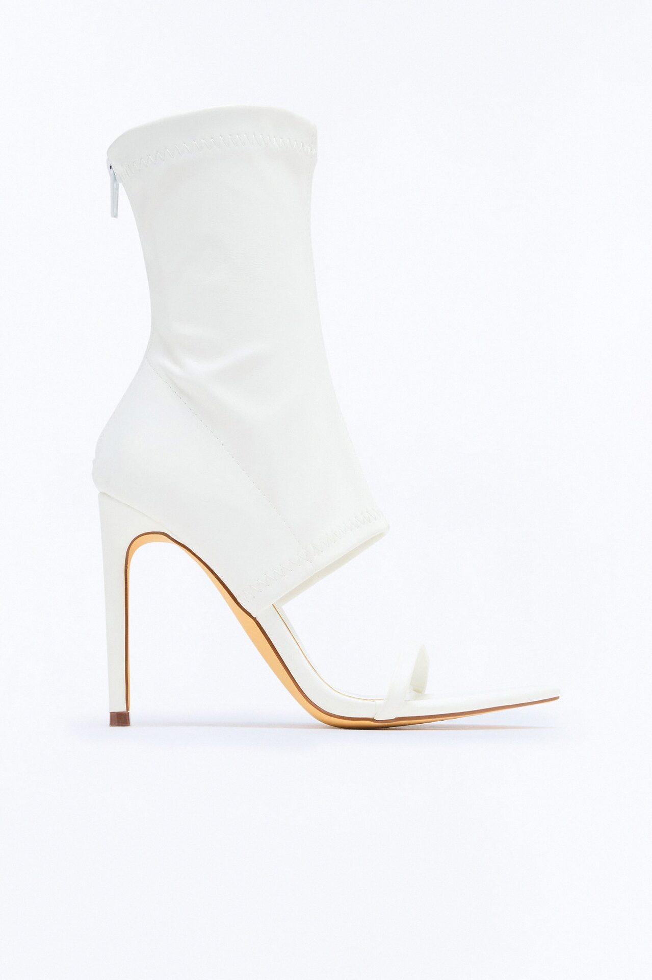 Nixie Stiletto Booties - White