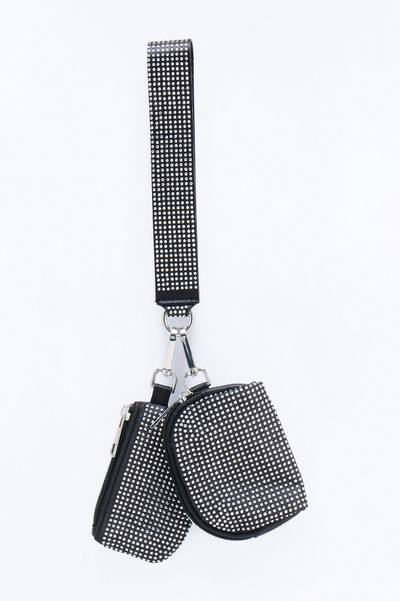 All Day All Night Rhinestone 2 Piece Wallet Set - Black