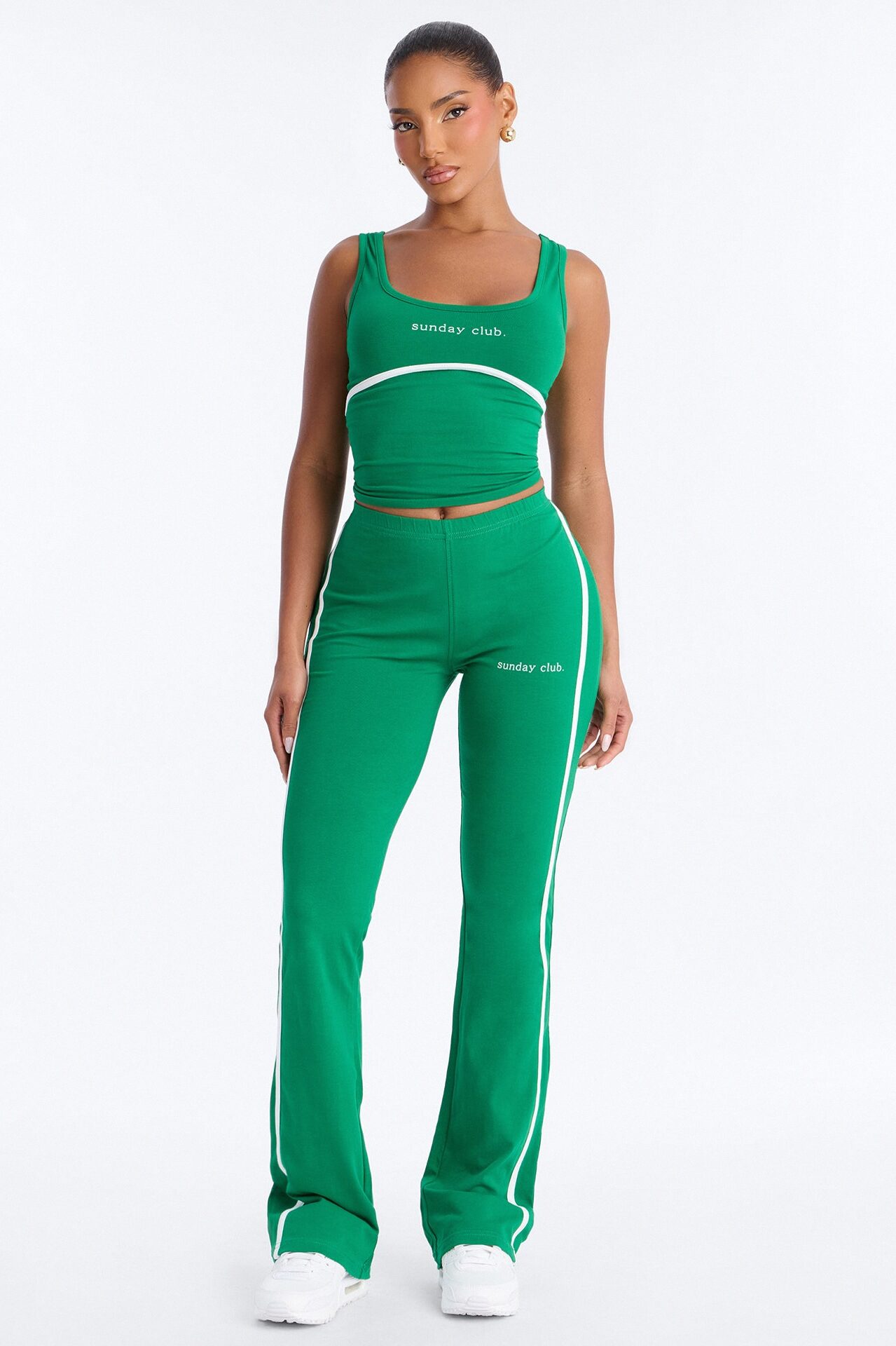 Sunday Club Flare Pant Set - Kelly Green