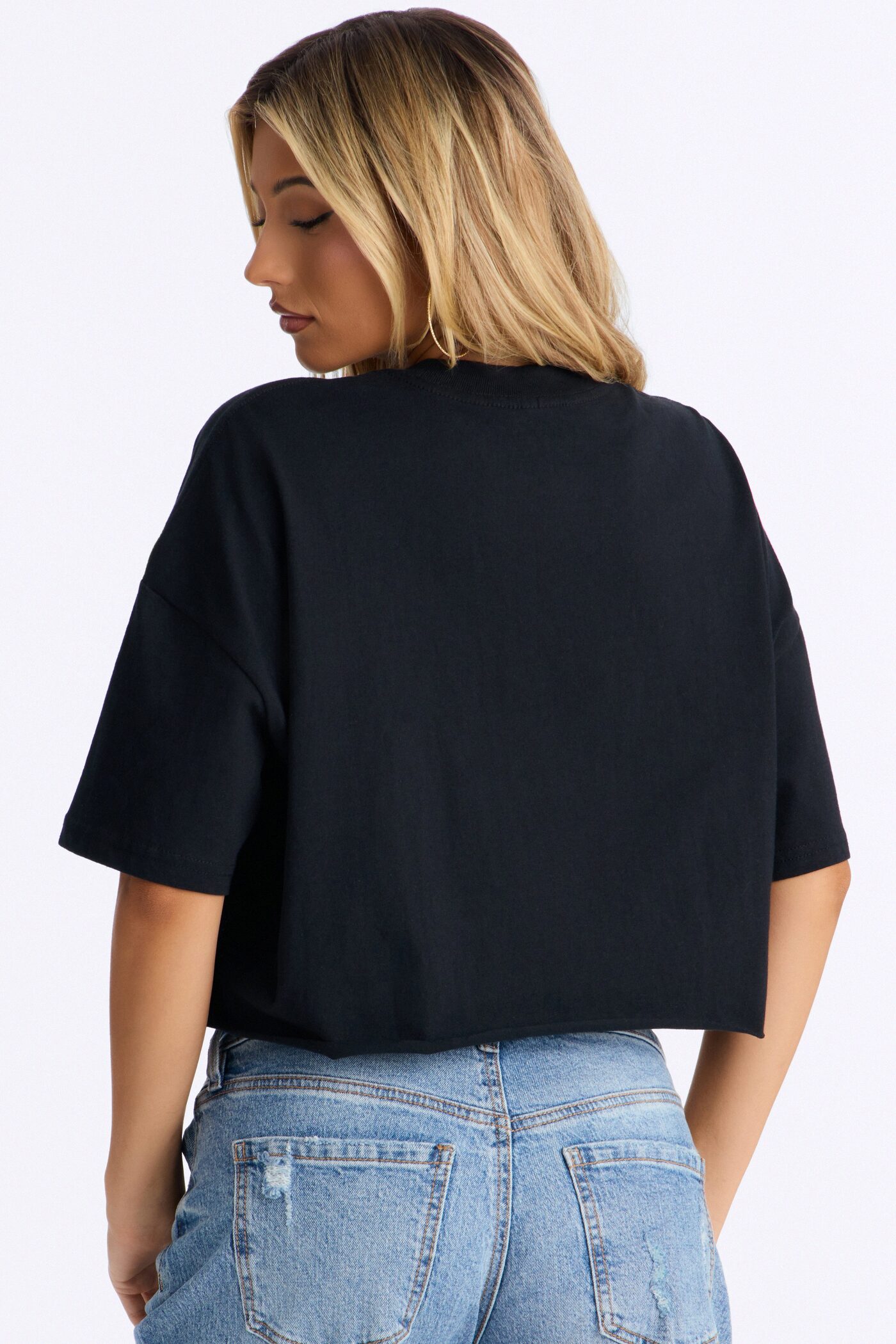 Cookies Cropped T-Shirt - Black