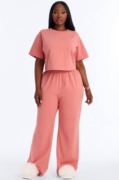 Mood Cotton PJ Pant Set - Pink