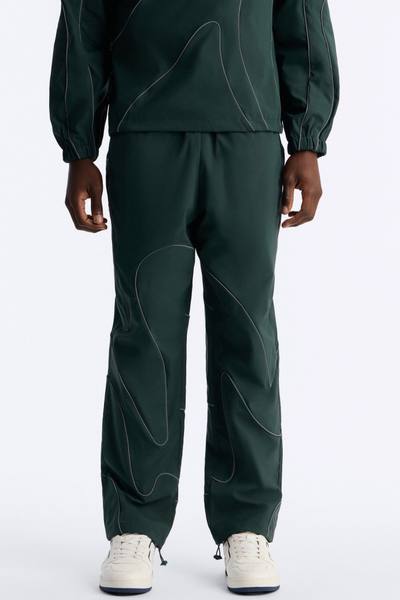 Straight Futuristic Mode Track Pant - Green