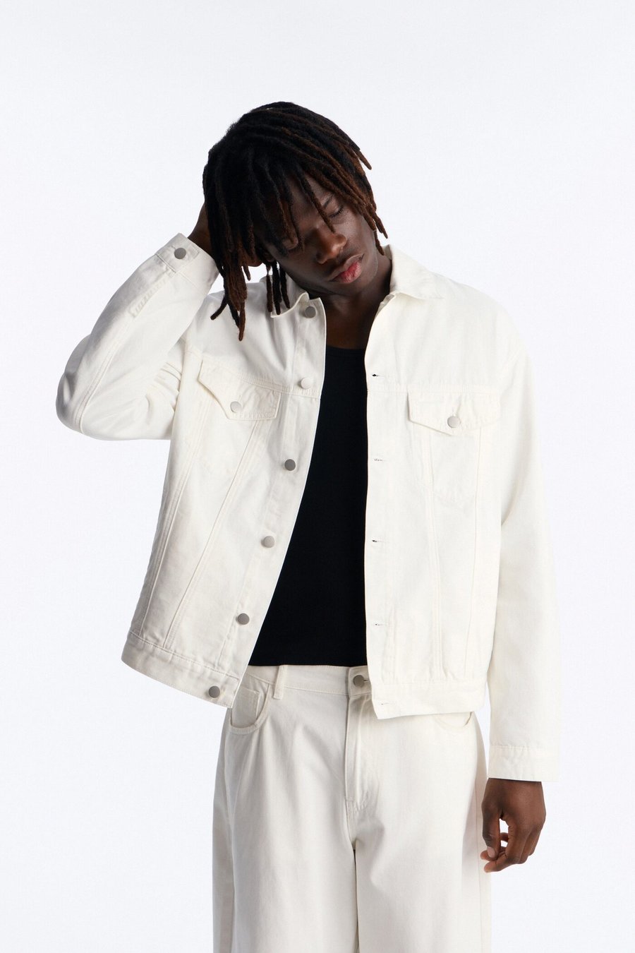 Coast Oversized Trucker Denim Jacket - White