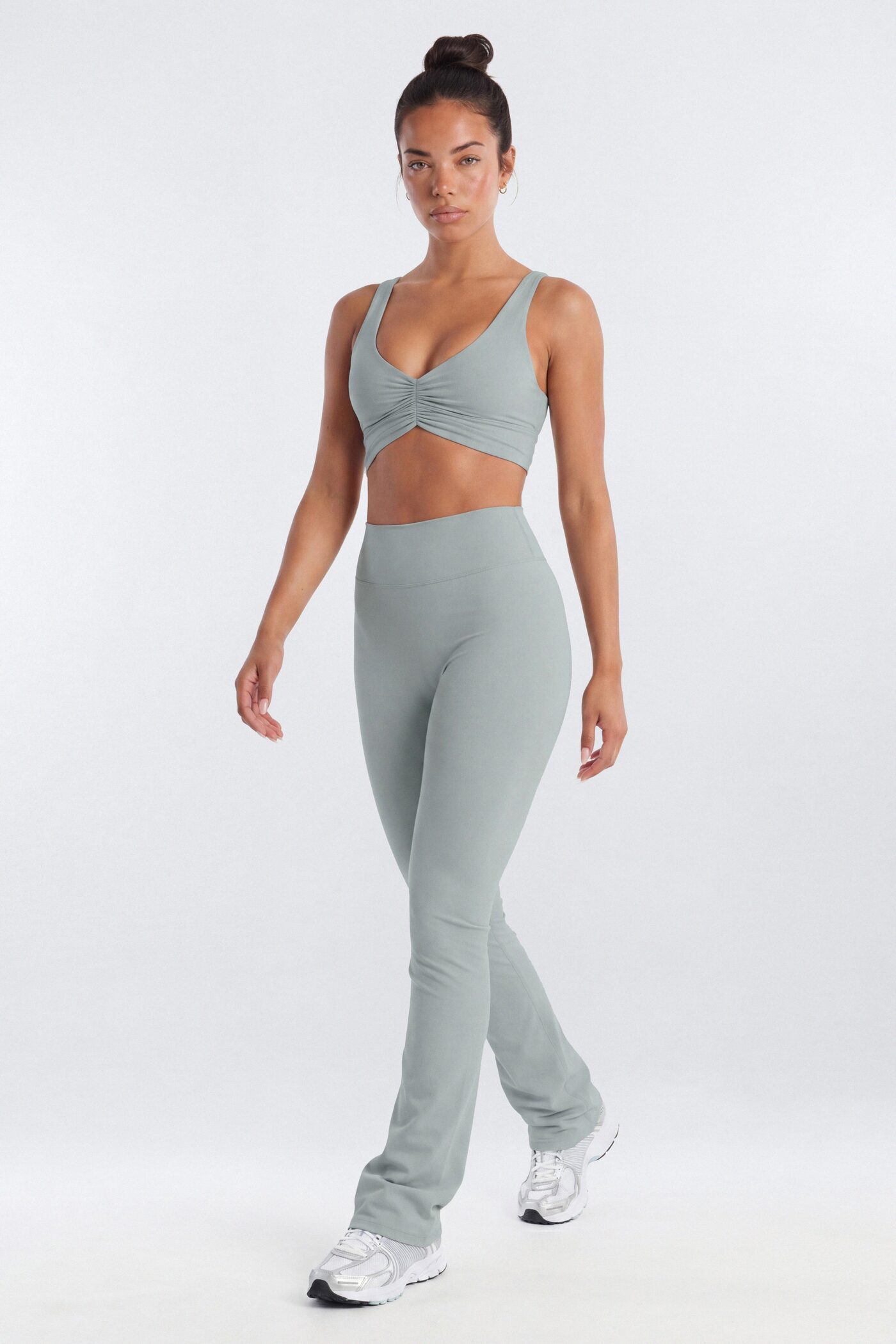 CloudForm™ Ruched Sports Bra - Steel