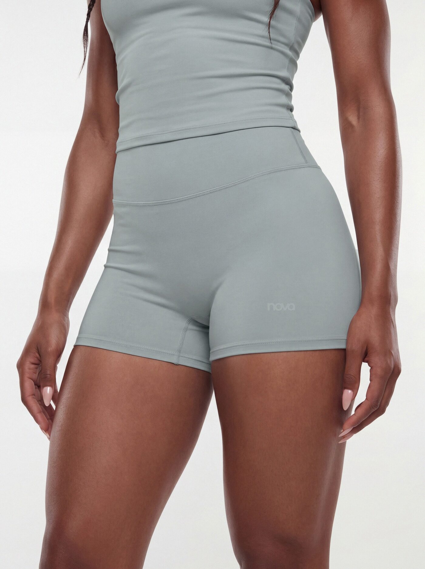 CloudForm™ 3″ Invisible Scrunch Biker Short - Steel