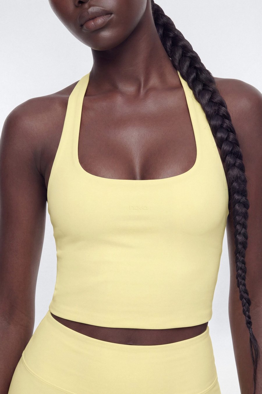 ButterSoft Racer Back Halter Sports Top - Yellow