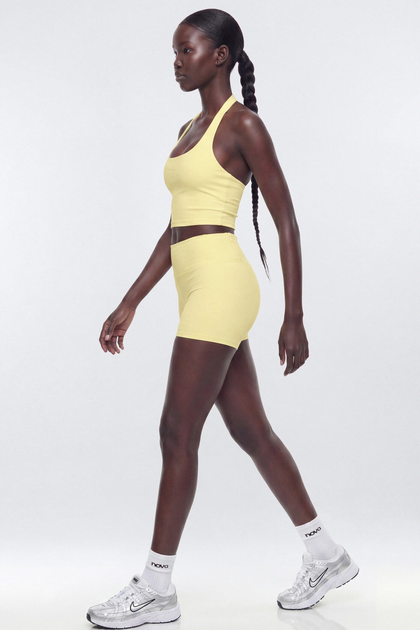 ButterSoft 4″ Hidden Pocket Biker Shorts - Soft Yellow