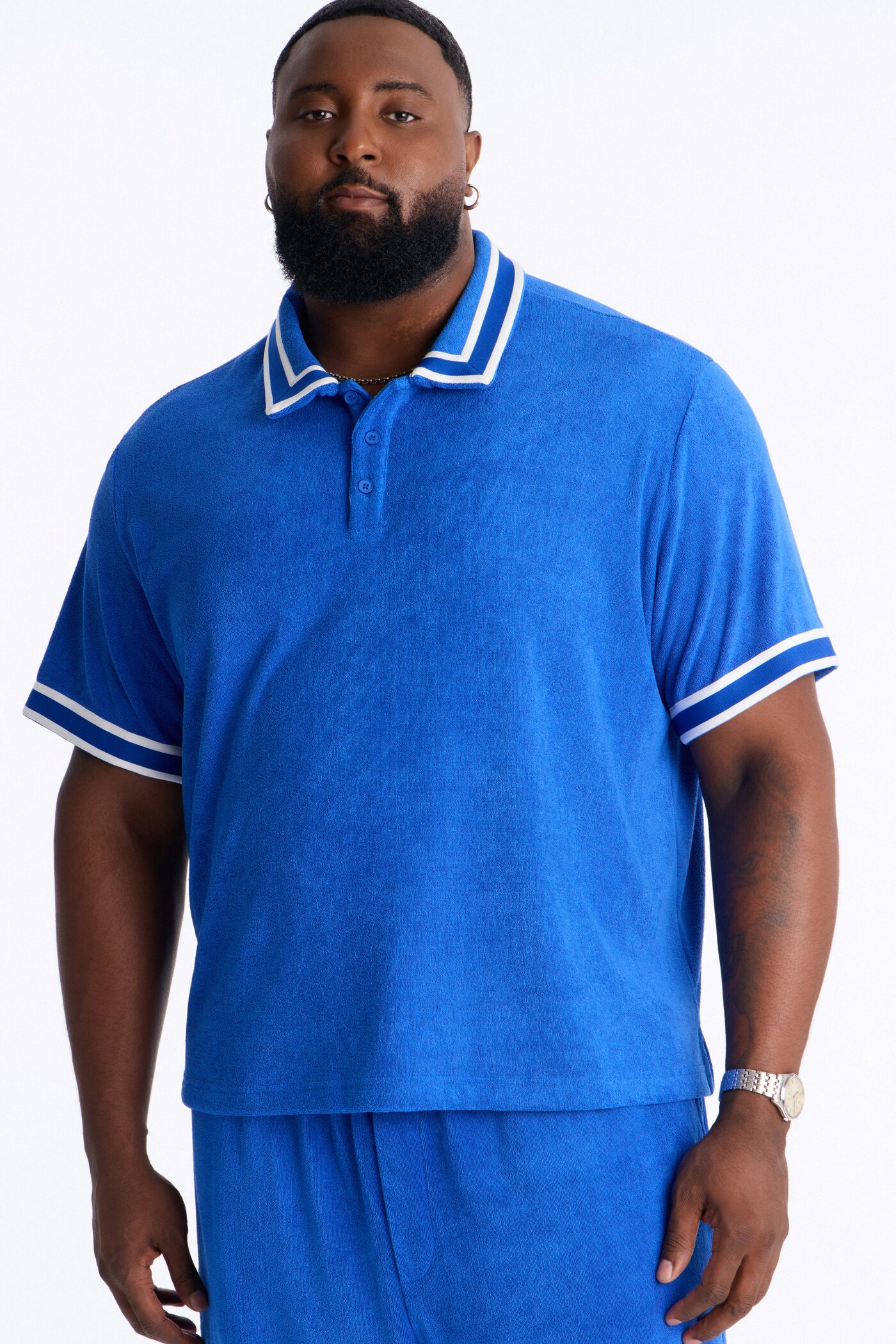 Classic Terry Cloth Polo - Blue