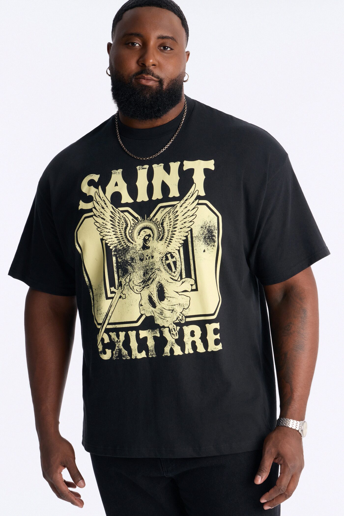Saint Cxltxre 00 Oversized Short Sleeve Tee - Black