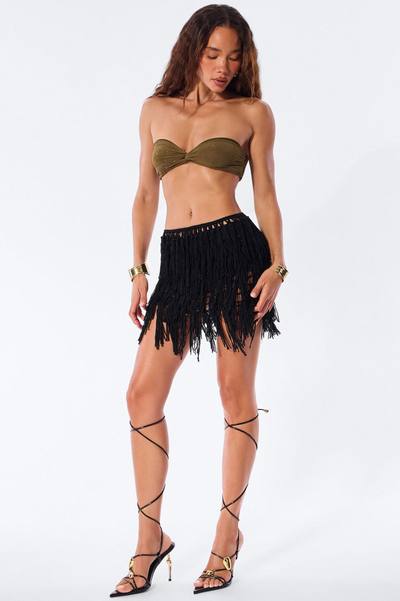 Desert Goddess Crochet Mini Skirt - Black