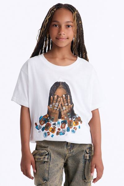 Mini Always Shining Short Sleeve Tee - White